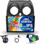 6G+128G 8 Core Wireless Carplay Android Car Radio 2 DIN Nissan Qashqai J10 2006-2016 9-tolline autoraadio koos Android Car Navigation GPS WiFi Mirror Link Bluetooth FM/RDS DSP EQ/USB/DVR/SWC tagumine vaade