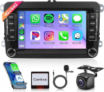 4G + 64G juhtmevaba Carplay Android 13 autoraadio VW Golf 5 6 Passat Polo Tiguan Touran Caddy Skoda Seat 7-tolline autoraadio Android auto GPS navigatsiooniga WiFi Mirror Link Bluetooth FM/RDS/SWC