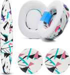 WC Mod Kit Nova Pro Wireless - Cooling Gel Ear Pads, Silicone Headband ja Magnetic Plates for SteelSeries Arctis Nova Pro Wireless by Wicked Cushions | 90's White