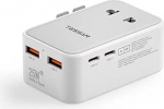 TESSAN Travel Adaptor Worldwide PD 25 W, universaalne reisiadapter 2 USB C ja 2 USB A, reisipistiku adapter maailmas, rahvusvaheline pistikupesa adapter Saksamaale, USA-le, Inglismaale