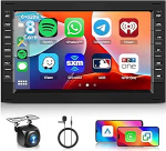 Hodozzy 6G+128G 8-tuumaline autoraadio VW T5 Golf 4 Bora Polo Passat B5 Jetta Asiento Peugeot 307 Ford Galaxy koos Carplay Android autoga, 7-tolline puuteekraan Bluetooth navigatsiooniga WiFi FM/RDS tagurdamine