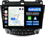 JOYX Android 12 autoraadio sobib Honda Accord 7. (2002-2007) - 4G+64G - Sisseehitatud DSP/Carplay/Android auto - Kaamera MIC tasuta - SWC WiFi BT5.0 4G DAB 360-kaameraga Fast Boot - 2 DIN 10.1 tolliga