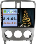 [4GB + 64GB] Android 14 autoraadio Subaru Forester SG (2002-2008)-2 DIN [Integreeritud traadita CarPlay/Android Car/DSP/GPS]-9-tolline IPS 2.5D kaamera + MIC-DAB/roolijuhtimispult/360 kaamera