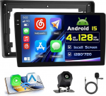 4+128G Android Autoradio mit Bildschirm f&uuml;r Audi A4 B6 B7 B7 2001 - 2008 Wireless Carplay, Autoradio mit Navi 9 Zoll Incell Bildschirm Android Auto/FM/RDS/R&uuml;ckfahrkam