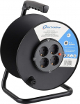 Electraline 94014 T&uuml;hi kaablirulli korpus (4 pesa, 50 meetri m&auml;hkimisv&otilde;imsus) must