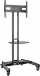 Ergosolid NB AVA1500B Standfu&szlig; mit Rollen, verstellbar, f&uuml;r LCD/LED/Plasma-TV bis 45,5 kg, Schwarz
