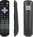 Asenduspult Roku TV jaoks, ei vaja patareisid, USB-C laadimisega, &uuml;hildub TCL, Hisense, Onn & Philipsiga (koos karbiga, ilma pulgata/karbita) (1XROKU)