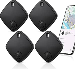 Tracker Android Air Tag Key Finder, 4 Smart Tags Tracker Androidile, &uuml;hilduv Google My Find Hubiga, Bluetooth Tracker v&otilde;tmete, rahakoti, jalgratta ja kohvri jaoks (must, 4 Pack)