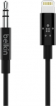 Belkin 3,5 mm helikaabel Lightning-&uuml;hendusega - MFi-sertifitseeritud Lightning-kaabel iPhone'ile (6 ft/1,8 m - must)
