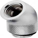 Corsair Hydro X seeria, 45&deg; p&ouml;&ouml;ratav adapteri kaksikpakett (standard G1/4 tolli keermega (BSPP) messingist valmistatud, turvalise tihendiga p&ouml;&ouml;rlemismehhanism, m&otilde;eldud suure vooluhulga jaoks, kroomitud