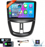 8 Core 4 + 64G: Hodozzy Carplay autoraadio Peugeot 207 2005-2015, 9-tolline puuteekraaniga Android autoraadio Android Car/WiFi/GPS/RDS/FM/Bluetooth/USB + tagurduskaamera