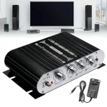 HiFi Audio v&otilde;imendi, RMS 20Wx2 + 40W ST-838 Mini HiFi v&otilde;imendi koos subwooferi v&auml;ljundiga D-klassi, Stereov&otilde;imendi D-klassi 2.1CH kanaliga AUX-ga koju, autok&otilde;lariga (sisaldab toiteadapterit)