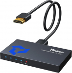 4K HDMI Splitter 1 sisse 4 v&auml;lja 1,5 m kaabliga, Yinker 4 port HDMI Splitter 4 monitor samaaegne 4K30Hz Splitter 4 port Xbox 360 PS4 PS3 Roku HDCP1.4 EDID HDR