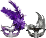 Coolwife kost&uuml;&uuml;m mask Feather Masquerade mask Halloween Mardi Gras Cosplay Party mask