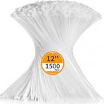 Kaabli sidemed 12 tolli valge 300mm x 4.5mm Raske 50lb t&otilde;mbetugevus nailonist plastist selge kaabli sidemed v&auml;ljas mitmeotstarbelised iselukustuvad UV-kindlad