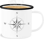 Shirtracer Email Tinamug - avaldus - kompass - must - 300 ml - valge must - avaldused purjetamine &otilde;nnelikku uut aastat kompass roosi uusaasta koos