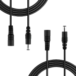 2tk 2.1x5.5mm mees-naine toiteadapteri pikenduskaabel CCTV kaamerate DVR-de LED ribaruuterite jaoks Must 2-3M/5M/10M DC 12V CCTV