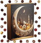 Hallingers Genuss Manufaktur Ramadan Chocolates Calendar - 30 k&auml;sitsi valmistatud premium &scaron;okolaadi ilma alkoholita - Meelelahutuskalender manufaktuurist - Elegantne kingiidee 30 p&auml;evaks