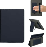 kwmobile Flip Case &uuml;hildub 6-7-tollise eReader e-lugeriga - &uuml;mbris koos k&auml;erihma ja alusega - kate 13 x 18,7 cm tumesinine