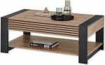 Felipe Coffee Table in Artisan Oak Look, Black, Modern Sofa Table with Drawer for Your Living Room, 108 x 42 x 60 cm (W x H x D)