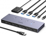 UGREEN HDMI 2.1 KVM Switch 4 in 1 Out 8K @ 60Hz USB 3.0 Switch 4 porti 1 monitor ja klaviatuur, hiir, printer, U-ketas 4PC jaoks