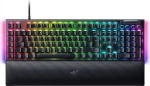 Razer BlackWidow V4 Mechanical Gaming Keyboard with Razer Chroma RGB (Mechanical Razer Green Switches, 6 Own Macro Keys, Doubleshot ABS-Keycaps) QWERTZ German-Layout, Black