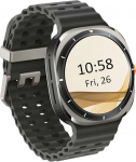 Samsung Galaxy Watch Ultra 47 mm titaanist nutikell merev&auml;e rihmaga kummist tumehall rihmaga suurus: S [Itaalia, Ungari, Poola, Rumeenia, Austria ja &Scaron;veitsi versioonid]