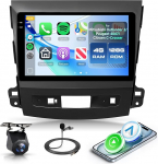 4G + 128G Android autoradio Mitsubishi Outlander 2/Peugeot 4007/Citroen C-Crosser 9-tolline puuteekraaniga autoraadio traadita Carplay Android auto navigatsioon GPS peegel link Bluetooth FM/RDS/EQ