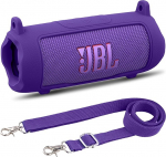 Khanka JBL Flip 7 Silikoonist &uuml;mbris koos eemaldatava &otilde;larihmaga, l&ouml;&ouml;gikindel pehme &uuml;mbris JBL Flip 7 kaasaskantavale Bluetooth-k&otilde;larile, ainult &uuml;mbris (lilla)
