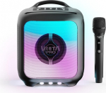 Vieta Pro Party 55 Bluetooth k&otilde;lar 5.3 V&otilde;imas 100W RGB LED tuledega, 9H aku, TWS, USB, MicroSD Karaoke mikrofoni ja kaugjuhtimispuldiga, topelt mikrofoni sisend, kaasaskantav kasutamiseks