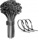 300mm x 3.6mm 18kg nailonist iselukustuvad mitmeotstarbelised plastist sidemed juhtmete korrastamiseks, kodus, kontoris, t&ouml;&ouml;kojas ja aias, pakendis 250, mustad.