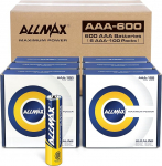 Allmax AAA Micro (LR03) maksimaalse v&otilde;imsusega leelispatareid (600 t&uuml;kki / 6 karpi 100-st) - &uuml;limalt vastupidav, lekkekindel disain, 10-aastane s&auml;ilivusaeg, maksimaalne v&otilde;imsus (1,5V).