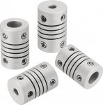 hankekaart Flexible Kupplungen, 3 mm kuni 6 mm, Aluminiumlegierung, Gelenkverbinder, flexible Wellenkupplungen, Motorkupplung f&uuml;r 3D-Drucker, CNC-Maschine, Motorf&uuml;hrung, DIY-Encoder D12 x L 18 mm, 4