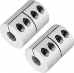 hankekaart Wellenkupplung, 8 kuni 12 mm, 45 mm pikkus, 32 Durchmesser, Klemmwellenkupplung, Aluminiumlegierung, Gelenkverbinder, Schrittmotor-Kupplung f&uuml;r 3D-Drucker, CNC-Maschinen, DIY-Encoder
