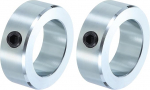 sourcing map 2 x Screw Collars 1-3/8" Bore Galvanized Steel Shaft Collars 2.4" OD 7/8" Width Axle Boot for Linear Rod Shaft Guide