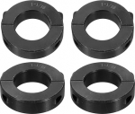QUARKZMAN Pack of 4 Double Split Shaft Collars for 1-1/16 Inch Shaft, Two Piece Clamping Collar, 1-7/8 Inch Outer Diameter, 1/2 Inch Width, Black Oxide Steel Lock Collar Clamp, Set Screw Style