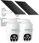 SOVMIKU 2A1 4MP Solar Security Camera Wireless Outdoor, 2 Years Free Cloud Storage, Two-Way Audio, Easy Setup, Motion Detection, 360&deg; View, Pan/Tilt Function