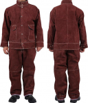 Schwere Leder-Schwei&szlig;erjacke, Schwei&szlig;jacken-Set aus Rindsleder, flamm- und hitzebest&auml;ndig, Mehrfarbig, mehrere Gr&ouml;&szlig;en(Brown,L)