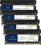 Timetec 32GB komplekt (4 x 8GB) DDR4 2400MHz (PC4-2400T) PC4-19200 SODIMM - mitte-ECC puhverdamata 260-pin 1.2V CL17 m&auml;lumoodul s&uuml;learvutitele, miniarvutitele ja k&otilde;ik-&uuml;hes-arvutitele.