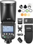 GODOX V1PRO F traadita kaamera v&auml;lk + AK-R1 komplekt + 24 tk &uuml;marpea v&auml;lkgeel 1/8000s HSS, M/TTL v&auml;lklambi režiim 1.3s laadimisaeg toetab Type-C toiteallikat FUJIFILM kaameratele