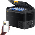 BougeRV CRS 50L kompressoriga jahutusboks 12V/24V 230V koos App Control integreeritud korvi kaasaskantav auto jahutusboks s&uuml;gavk&uuml;lmik Box Camping k&uuml;lmik elektriline IPX4 veekindel reisimiseks paadi kalap&uuml;&uuml;k -20 &deg; C ~ 20 &deg; C