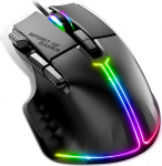 SPIRIT OF GAMER Gaming Mouse PC 12800 DPI RGB hiir 8 programmeeritava nupuga, sealhulgas 1 kiirp&auml;&auml;stik 13 taustavalgustuse efektiga ergonoomiline m&auml;nguhiir koos p&ouml;idlaj&auml;ljega
