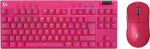 Logitech G PRO X SUPERLIGHT 2 LIGHTSPEED traadita m&auml;nguhiir, USB-C laadimine, PC ja Mac + PRO X TKL LIGHTSPEED traadita m&auml;nguklaviatuur, ilma numbrilise klaviatuurita, PBT klaviatuurid (saksa QWERTZ), Magenta v&auml;rvi