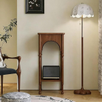Moderner Konsolentisch f&uuml;r Hinter Das Sofa mit Ablagefach, Holz Konsolentisch mit Beinen im R&ouml;mischen Stil f&uuml;r Wohnzimmer und Flur(Brown)