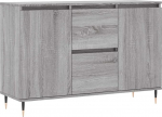 vidaXL Sideboard, kapp, sahtlitekk paljude hoiuruumidega, Highboard elutoa kapp raudjalgadega, kapp, k&uuml;lgkapp, halli Sonoma puitmaterjaliga