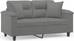 Gen&eacute;rico Wenjingqi-3200967 2-kohaline diivan koos pehmendusega, mikrofiiber, tumehall, 120 cm