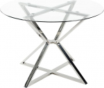 Beliani Bosco Glamorous s&ouml;&ouml;gilaud karastatud klaasist, h&otilde;bedane, l&auml;bim&otilde;&otilde;t 105 cm, metalljalad