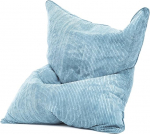 Green Bean&copy; XXL Corduroy kangast Beanbag 370 liitrit EPS helmed t&auml;idis - pehmete pehmete ja pestavate kangast p&otilde;randapatjade puhkepadi istmepadi - helesinine