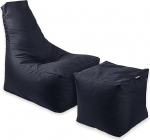 BuBiBag Calm Bean Bag koos v&auml;ljaheitega - m&auml;ngukott lastele ja t&auml;iskasvanutele - Bean Bag sobib ka v&auml;litingimustes kasutamiseks - Pouf ja k&auml;epide (merev&auml;e/tumesinine)