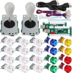 SJ@JX Arcade m&auml;ng 2 m&auml;ngija kontroller DIY komplekt Nupud koos logo m&uuml;ndi X Y Start Valige 8 Way Joystick USB Encoder PC MAME Raspberry Pi jaoks
